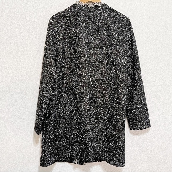 Lane Bryant Woman Black White Open Front Jacket Size 18/20 - Picture 4 of 10